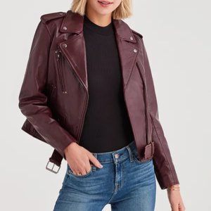 7 For All Mankind Biker Leather Jacket